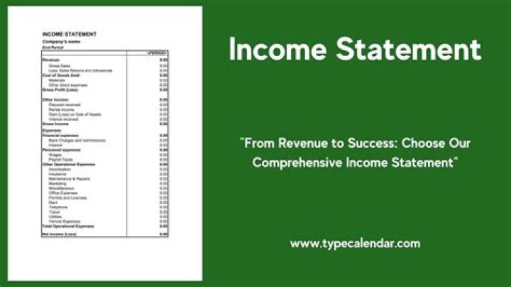 What is the format of income statement?
