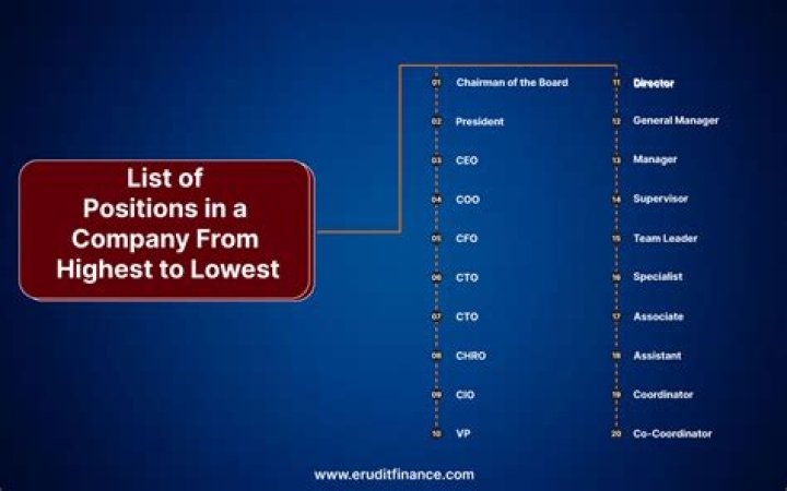 What is the highest position in a non profit organization?