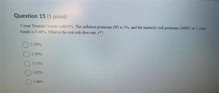 What is the inflation premium IP on 5 year bonds?