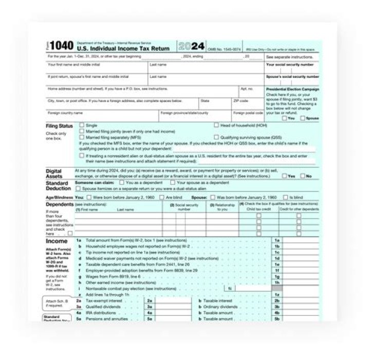 What is the IRS Form 1040 for 2019?