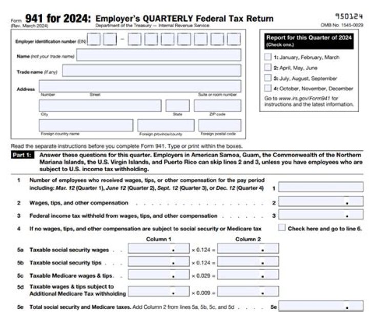 What is the IRS Form 941 for 2018?