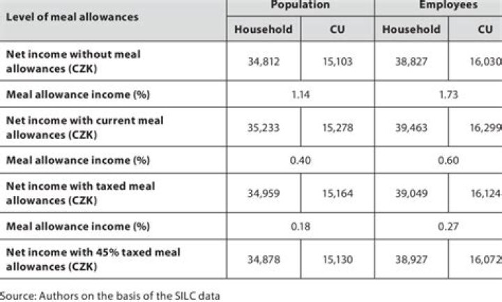 What is the meal allowance for 2021?