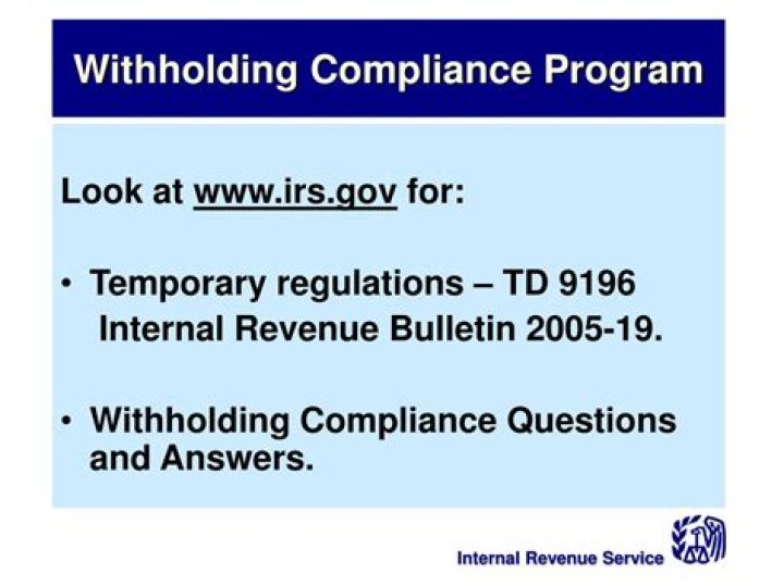 What is the purpose of the IRS Withholding compliance program?