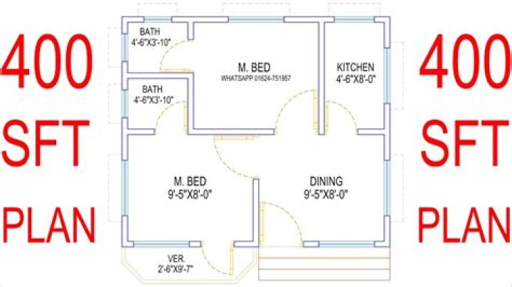 What is the size of a 400 square-foot room?