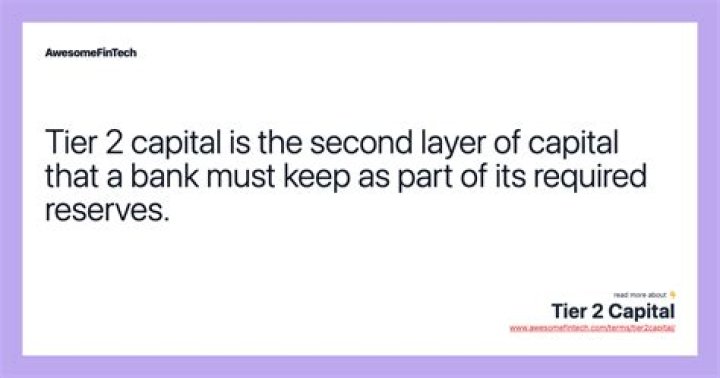 What is Tier 2 capital of a bank?