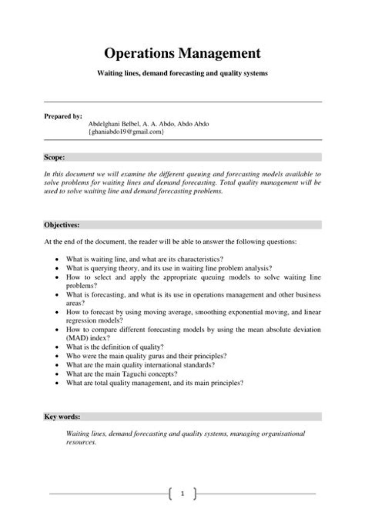 What is waiting line in operations management?