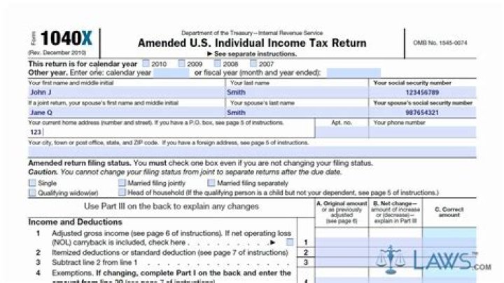 What kind of tax return do I need to amend?