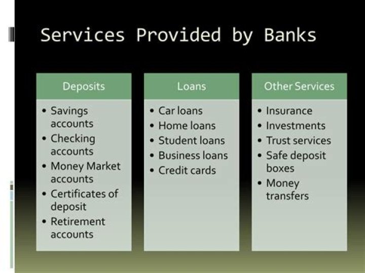 What services do banks provide?
