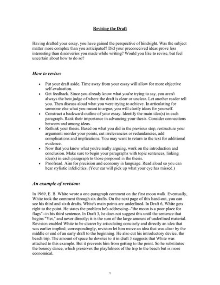 What should you check for as you revise your draft?