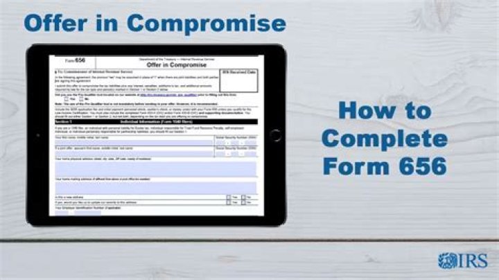 What to do with Form 656, Offer in compromise?