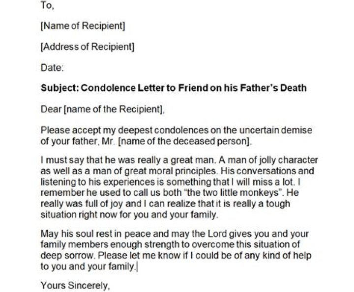 What to write in a letter to a friend who passed away?