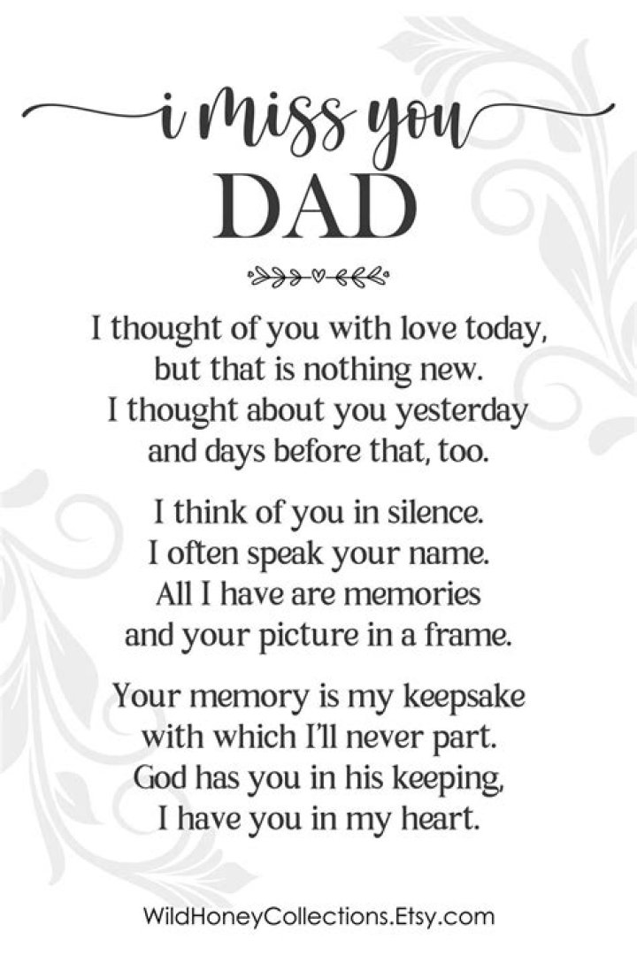 What to write when dad passed away?