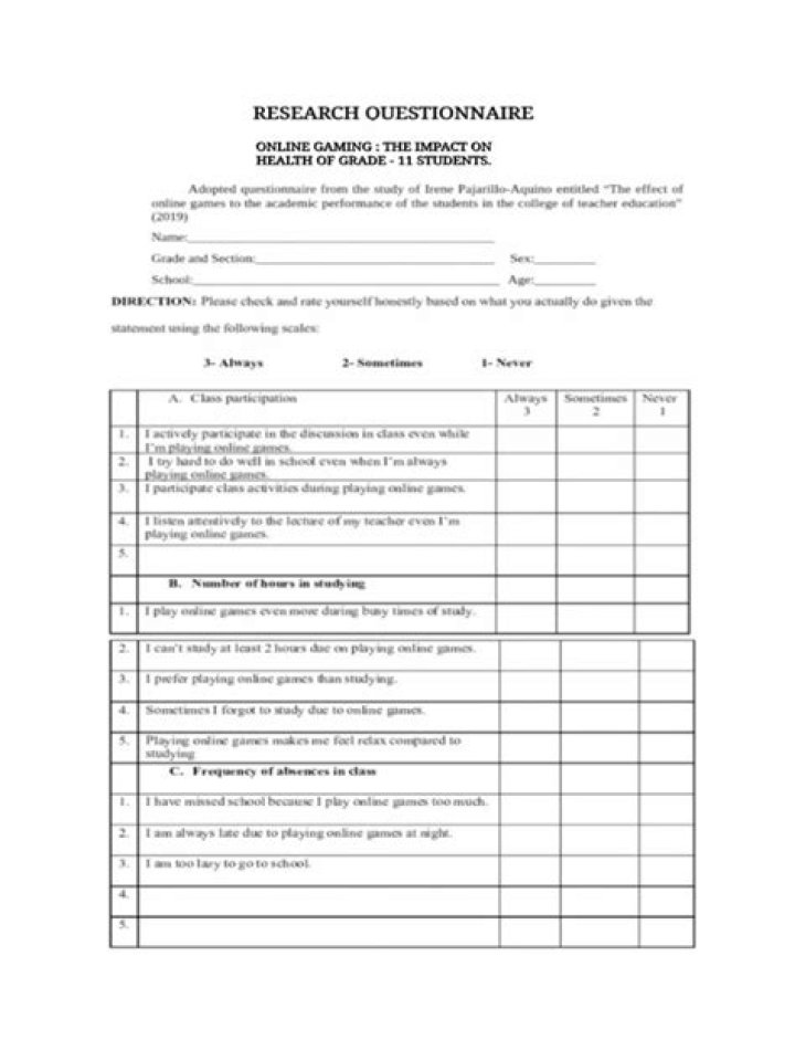 What type of research is a questionnaire?