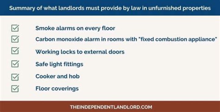 What white goods does a landlord have to provide?