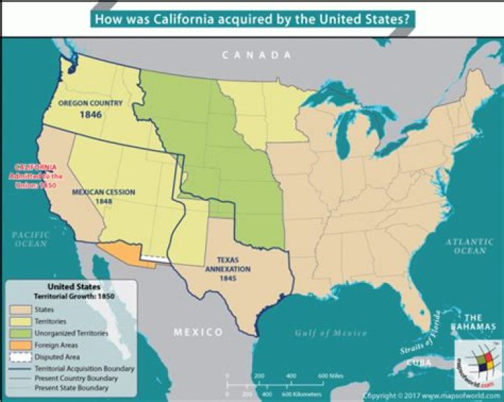 When did Alta California become part of the United States?
