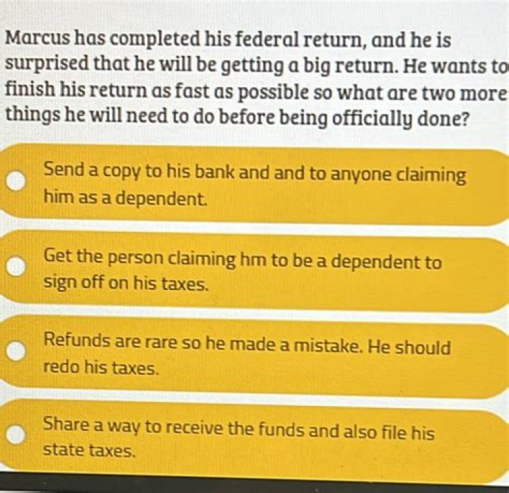 When did my husband receive his tax return?