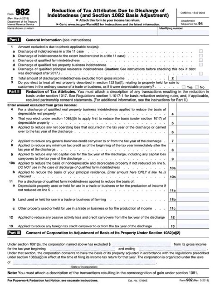 When do I need to file Form 982?