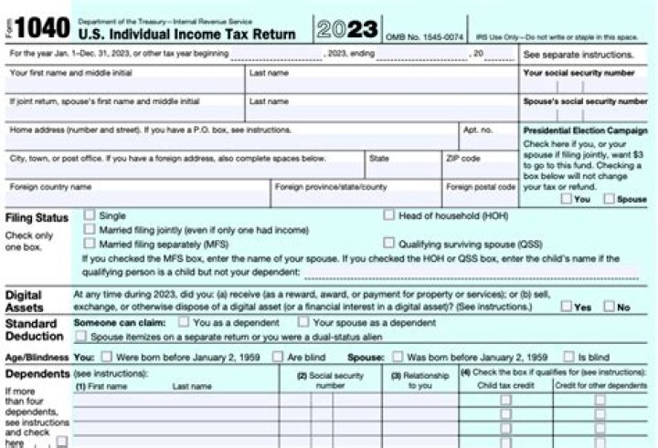 When do you need to file a 1040 tax return?