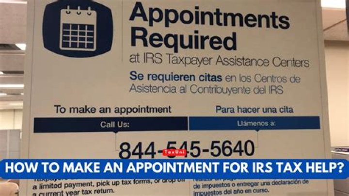 When to make an appointment with the IRS?