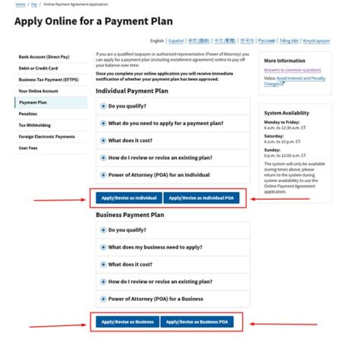 When to set up a payment plan with the IRS?