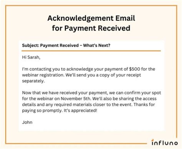 When to write a letter to acknowledge a payment received?