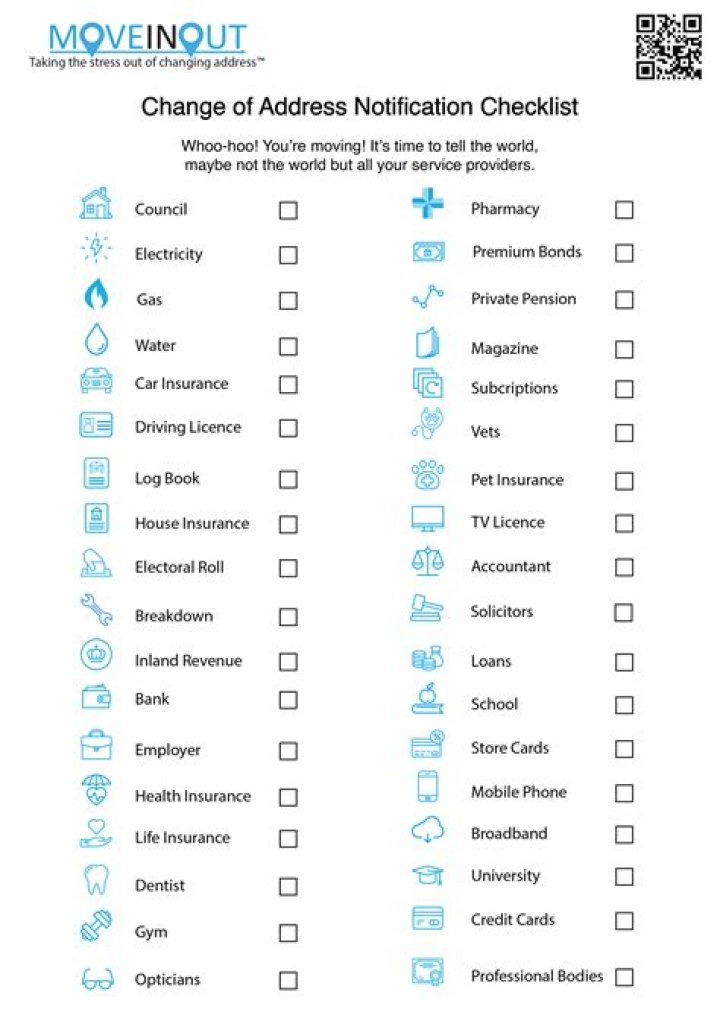 When you move what addresses to change Canada?