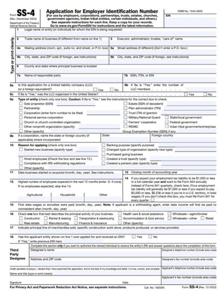 Where do I fax my ss4 form to the IRS?