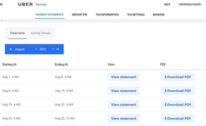 Where do I find my uber payment summary?