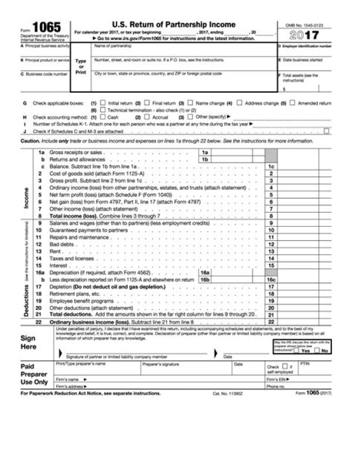 Where do I mail my 2017 form 1065?