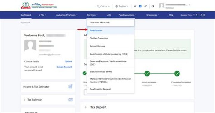 Where do I submit a rectification request for an i-t return?