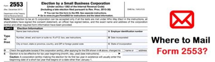 Where does Form 2553 get mailed to?