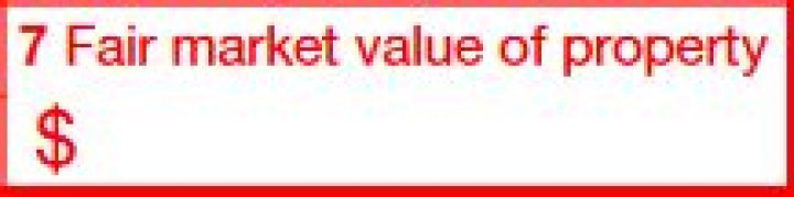 Where to find fair market value on 1099-C?
