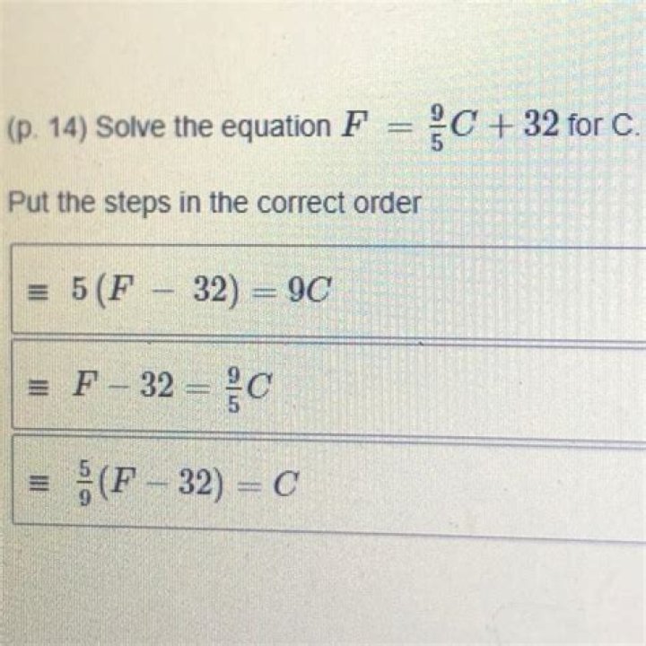 Which is the correct formula F 9 5 C 32 or C 9 5 F 32?