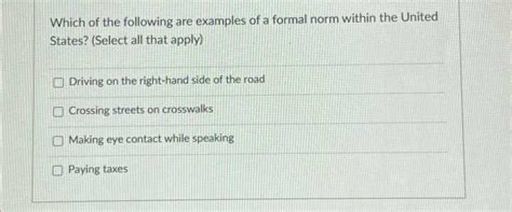 Which of these is a formal norm?