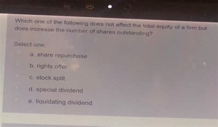 Which one of the following does not affect the total equity?