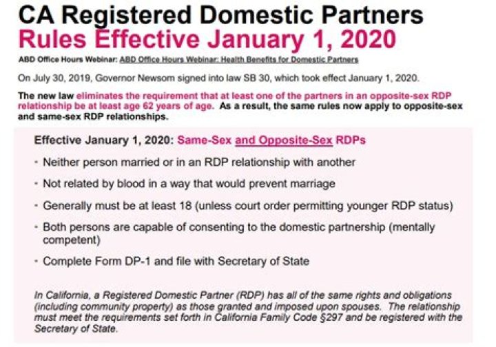 Who are registered domestic partners for federal tax purposes?