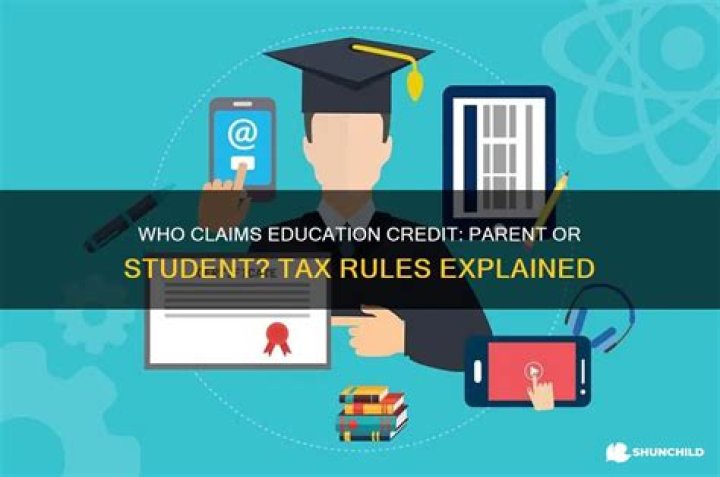 Who claims the education credit?