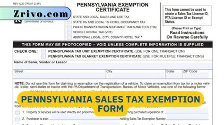 Who is exempt from sales tax in Pennsylvania?