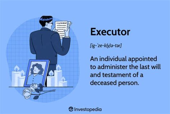 Who is the executor of an estate in the UK?