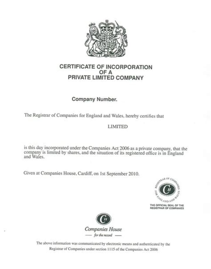 Who needs certificate of incorporation?