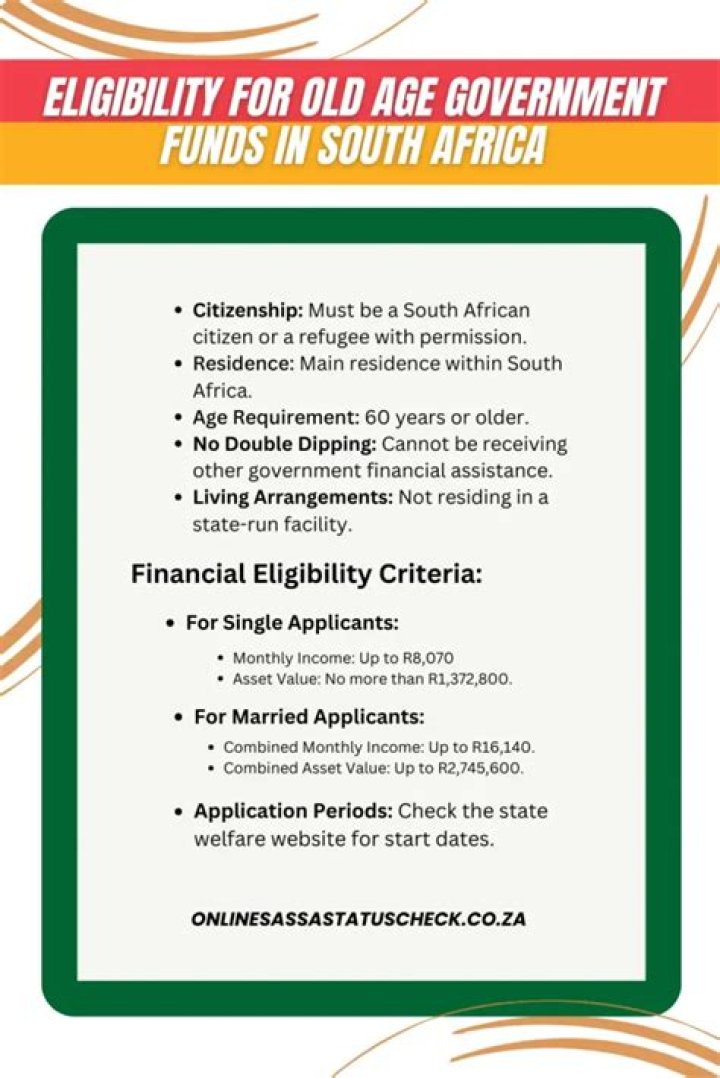 Who qualifies for Sassa old age grant?