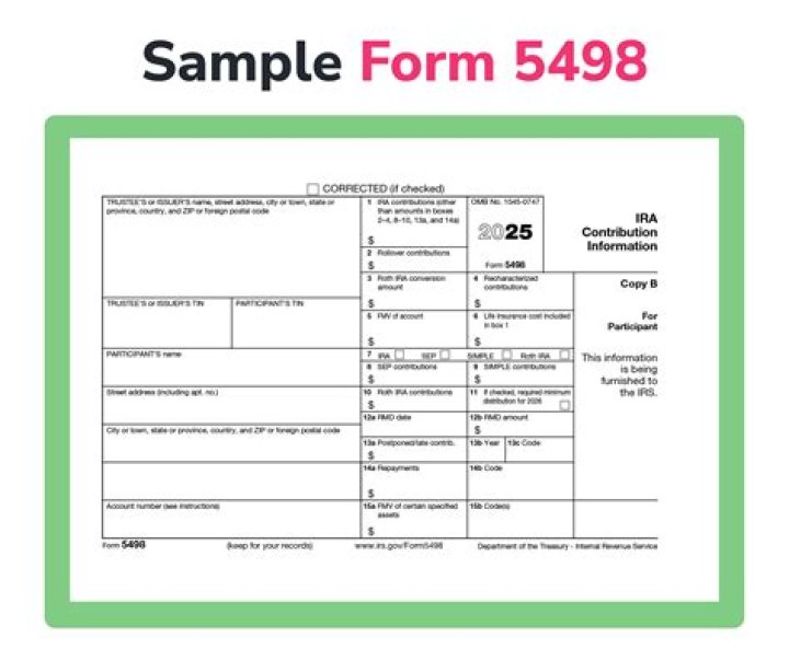 Who sends out form 5498?