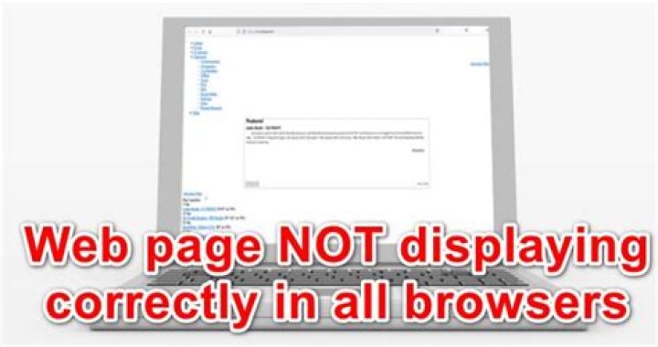 Why are my web pages not displaying correctly?