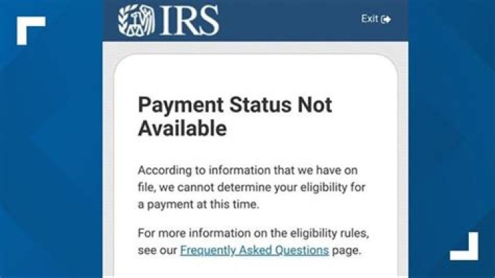 Why does the stimulus tracker say payment status not available?