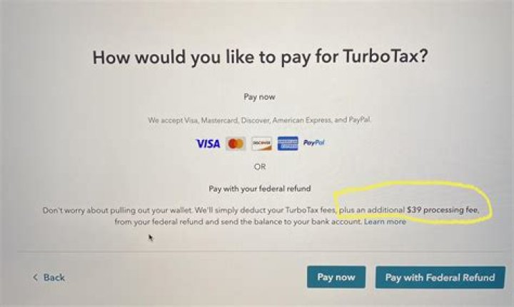 Why does TurboTax charge for paying with refund?