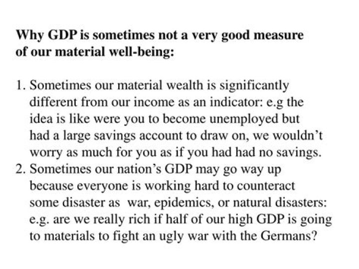 Why nominal GDP is not a good measure?